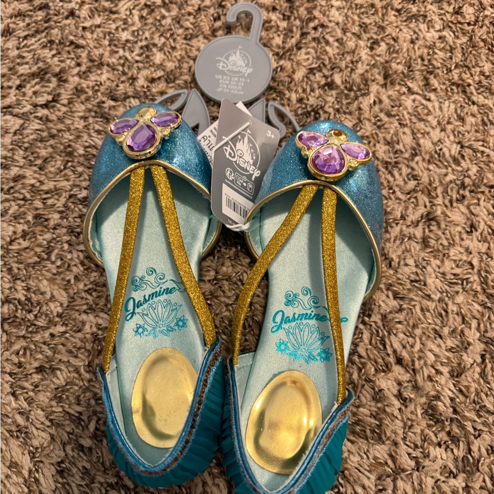 Disney Jasmine Teal and Gold Princess Shoes